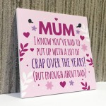 Funny Mum Birthday Card Funny Mothers Day Card From Daughter