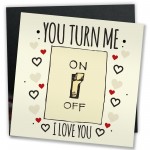 CHEEKY Anniversary Card For Him Her Funny Husband Birthday Card