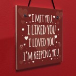 Funny ANNIVERSARY Gift 1st Anniversary Card Plaque Wife Gift