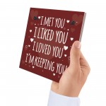 Funny ANNIVERSARY Gift 1st Anniversary Card Plaque Wife Gift