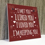 Funny ANNIVERSARY Gift 1st Anniversary Card Plaque Wife Gift