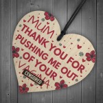 Rude Mum Gift For Birthday Mothers Day Wooden Heart Gifts