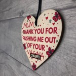 Rude Mum Gift For Birthday Mothers Day Wooden Heart Gifts