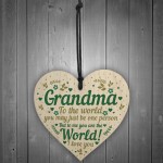 Mothers Day Gift Card Grandma LOVE Sign Wood Heart Grandparent