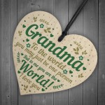 Mothers Day Gift Card Grandma LOVE Sign Wood Heart Grandparent