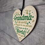 Mothers Day Gift Card Grandma LOVE Sign Wood Heart Grandparent