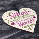 Special Mother's Day Gift Card Wooden Heart Mum Birthday Gifts