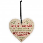 Special Nan And Grandad Gift Wooden Heart Grandad Nan Birthday 