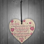 Thank You Mother's Day Gift Wood Heart Friendship Gift Mother