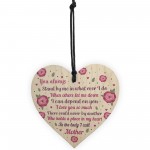 Thank You Mother's Day Gift Wood Heart Friendship Gift Mother