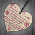 Thank You Mother's Day Gift Wood Heart Friendship Gift Mother