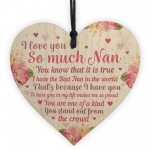 Special Mother's Day Gift For Nan Wood Heart Nan Gifts Nan Signs