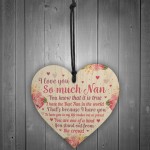 Special Mother's Day Gift For Nan Wood Heart Nan Gifts Nan Signs