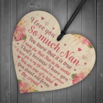 Special Mother's Day Gift For Nan Wood Heart Nan Gifts Nan Signs