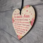 Special Mother's Day Gift For Nan Wood Heart Nan Gifts Nan Signs