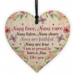 Special Nan Gifts Birthday Gifts Wooden Heart Mother's Day Gifts