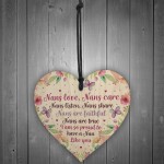 Special Nan Gifts Birthday Gifts Wooden Heart Mother's Day Gifts