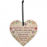 Special Nan Gifts Birthday Gifts Wooden Heart Mother's Day Gifts