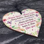 Special Nan Gifts Birthday Gifts Wooden Heart Mother's Day Gifts