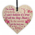 Step Mum Gifts Wooden Heart Step Mum Birthday Gift Mothers Day