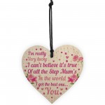 Step Mum Gifts Wooden Heart Step Mum Birthday Gift Mothers Day