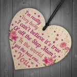 Step Mum Gifts Wooden Heart Step Mum Birthday Gift Mothers Day