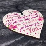 Step Mum Gifts Wooden Heart Step Mum Birthday Gift Mothers Day