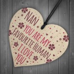 Nan Gift Wooden Heart Nan Birthday Gift Love Sign Nan CARD