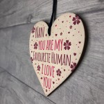 Nan Gift Wooden Heart Nan Birthday Gift Love Sign Nan CARD