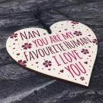 Nan Gift Wooden Heart Nan Birthday Gift Love Sign Nan CARD