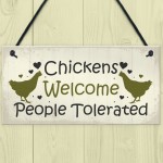 Funny Chicken Sign Hanging Sign Pet Sign Chicken Accessories 