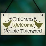 Funny Chicken Sign Hanging Sign Pet Sign Chicken Accessories 