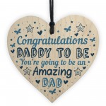 Daddy To Be Gift Baby Shower New Dad Gift Wood Heart New Baby