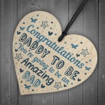 Daddy To Be Gift Baby Shower New Dad Gift Wood Heart New Baby