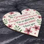 Nan Birthday Gifts Mothers Day Gift Wooden Heart Gran Grandma