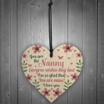 Nanny Birthday Gifts Mothers Day Wooden Heart Plaque For Nan