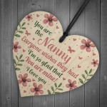 Nanny Birthday Gifts Mothers Day Wooden Heart Plaque For Nan