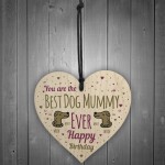 Best Dog Mummy Funny Mum Birthday Gifts Wood Heart Dog Gifts