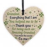 Thankyou Grandad Gift Wood Heart Fathers Day Gift For Grandad