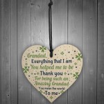 Thankyou Grandad Gift Wood Heart Fathers Day Gift For Grandad