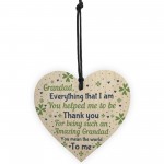 Thankyou Grandad Gift Wood Heart Fathers Day Gift For Grandad