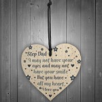 Step Dad Gifts Fathers Day Gifts Wooden Heart Sign Birthday Gift