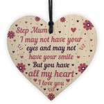 Step Mum Gifts From Stepdaughter Stepson Wooden Heart Birthday