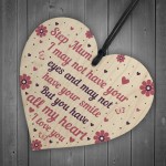 Step Mum Gifts From Stepdaughter Stepson Wooden Heart Birthday