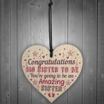 Big Sister To Be Gifts Congratulations Wooden Heart Mummy To Be 