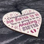 Big Sister To Be Gifts Congratulations Wooden Heart Mummy To Be 