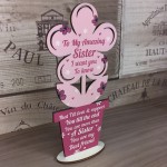 Sister Birthday Christmas Gifts From Brother Sister Wood Flower 