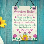 GARDEN RULES Sign Summer House Sign Garden Shed Plaques