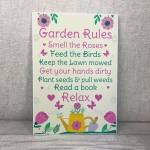 GARDEN RULES Sign Summer House Sign Garden Shed Plaques