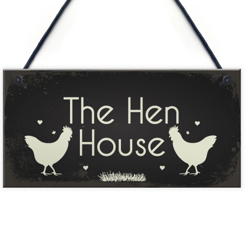 Funny Hen Cockerel Rooster Plaque Sign Chicken Hen House Sign